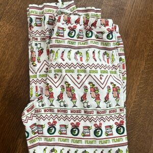 Hanna Anderson Size M Grinch Fair Isle Pajama Pants- unisex sizing